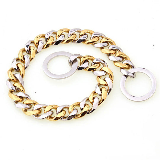 Cuban Link Dog Gold Chain Adjustable Collar