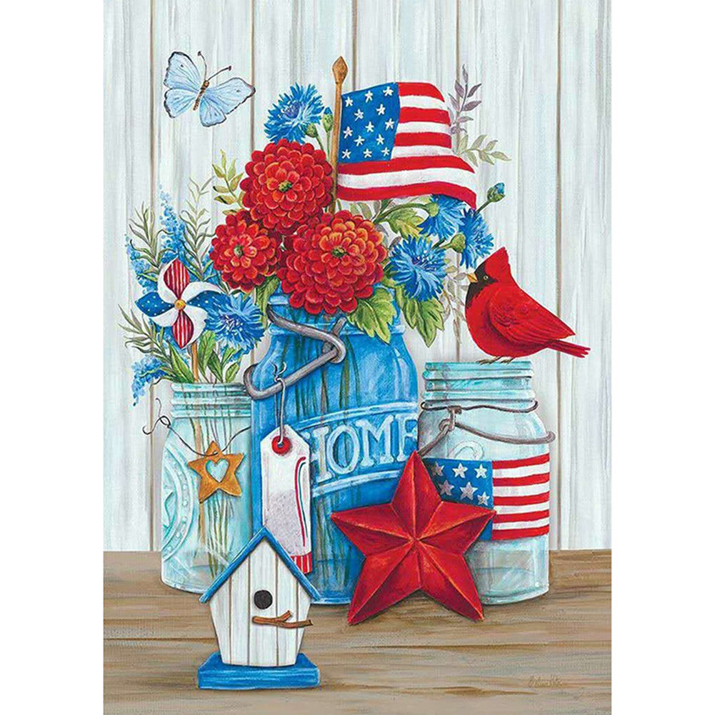 

National Flag - 11CT Counted Cross Stitch - 40*50CM, 501 Original