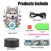 Cute Animal Diamond Painting LED Lamp Diamond Painting Night Light (Wolf)