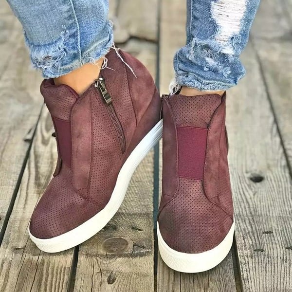 Women's fall/winter slope heel sneakers