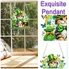 St. Patrick's Day Katze DIY 2D flache Acryl-Diamant-Mal-Kits 5D Diamantkunst-Fensteranh&auml;nger f&uuml;r die Wanddekoration im Garten zu Hause