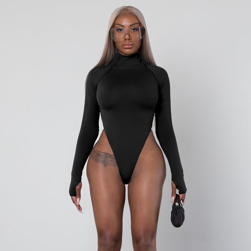 long sleeve high neck neon bodycon sexy Christmas bodysuit 2020 autumn winter women fashion casual slim fit body
