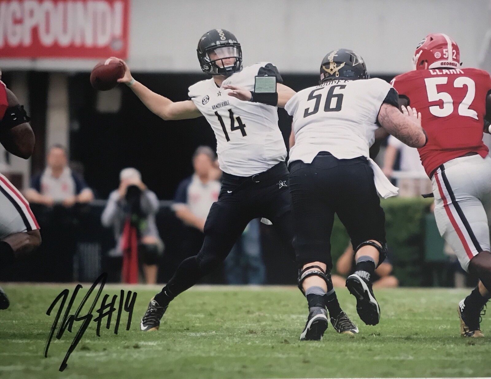 Kyle Shurmur Signed Autographed Vanderbilt Commodores 8x10 Photo Poster painting Coa