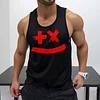  Stylish Red Mesh Tank Top for Men - Perfect for Fitness and Casual Wear by Inlyline