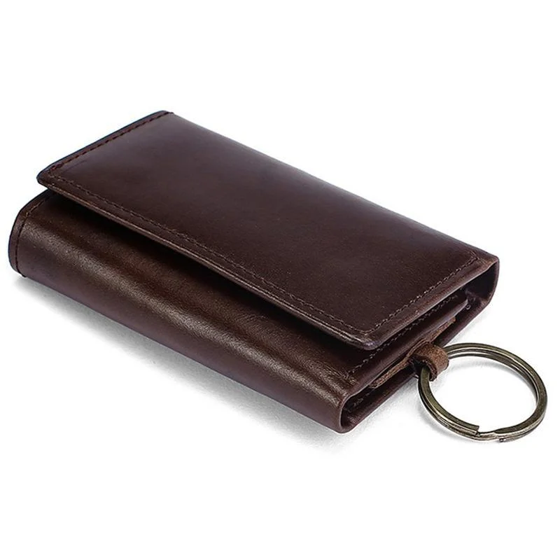 Small Casual Leather Key Case Change Purse