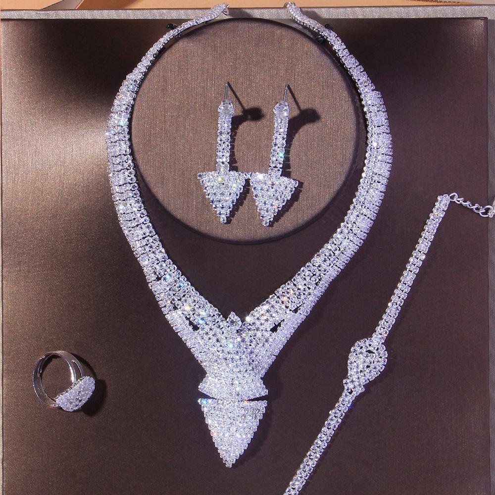 Four-piece women shinning accessories set-zachics