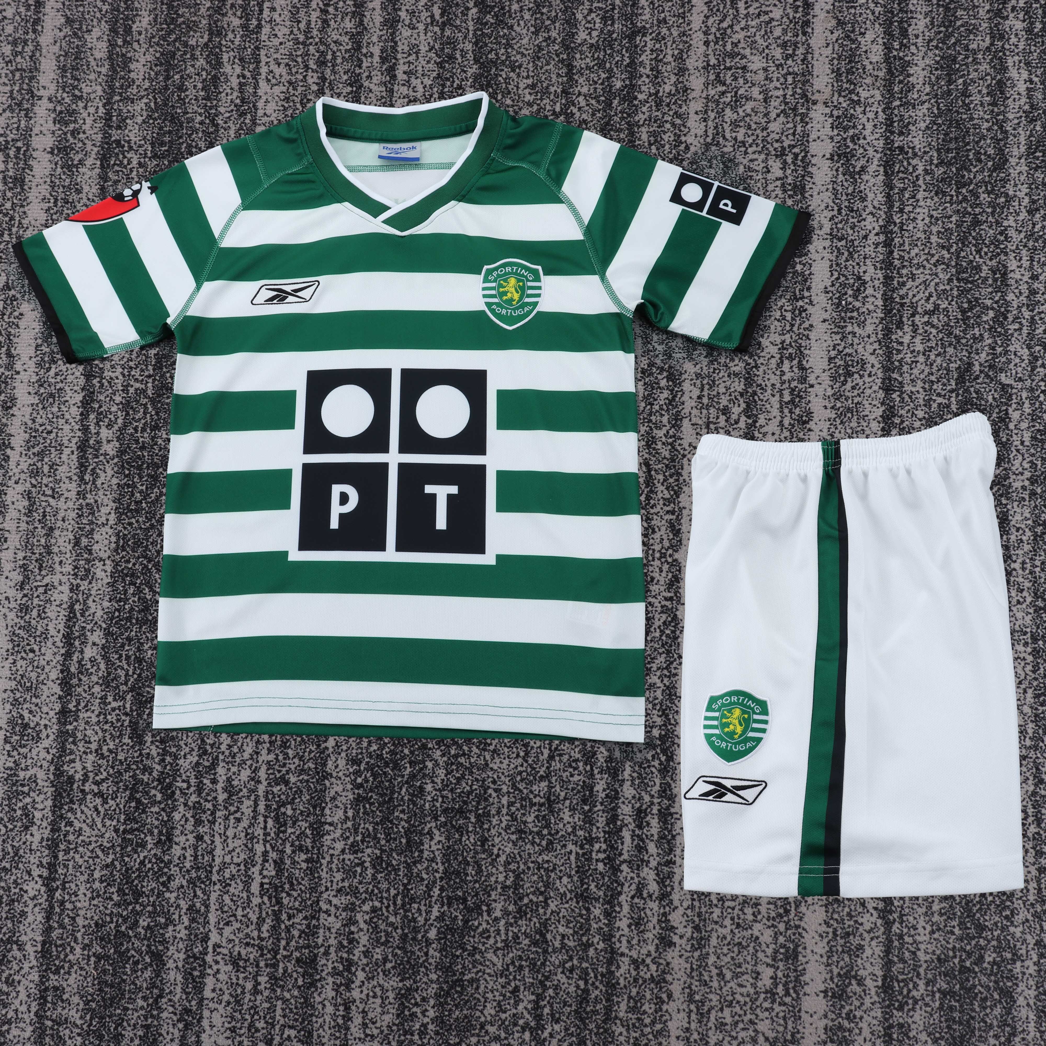 2003-2004 Kids Size Retro Sporting Lisbon Home Football Shirt