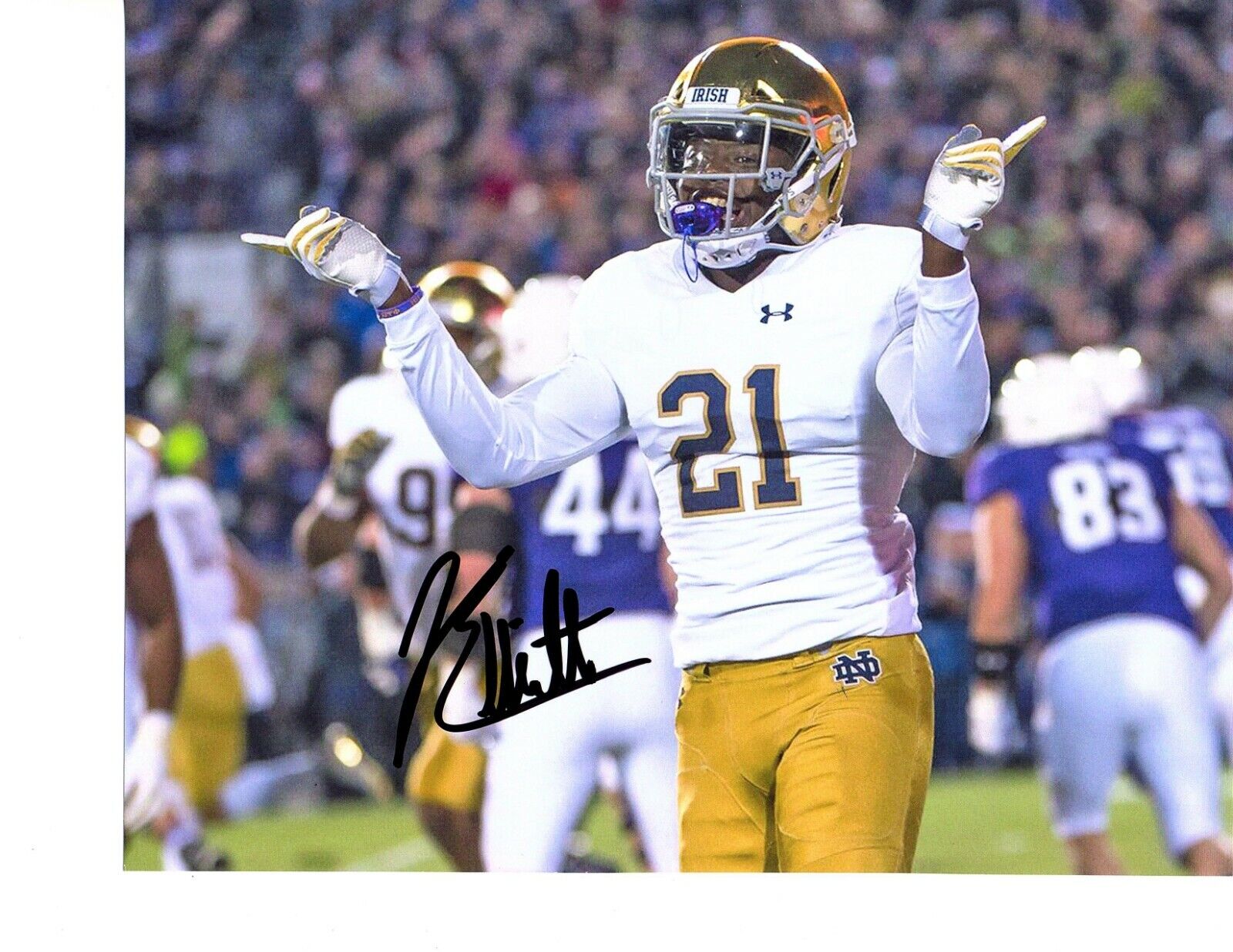 Jalen Elliott Notre Dame Fighting Irish signed autographed 8x10 football Photo Poster painting J