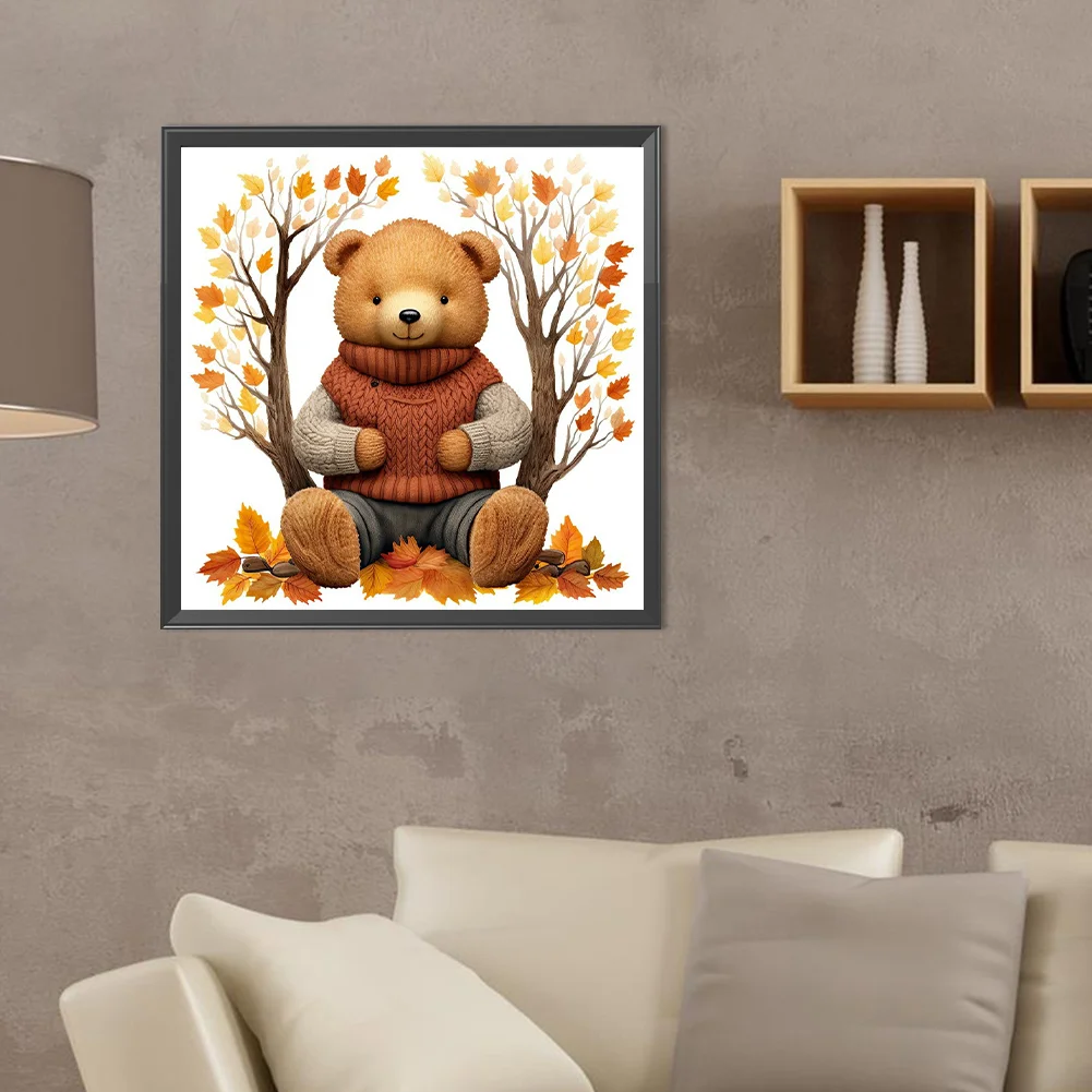 Diamond Painting - Full Round Drill - Fall Bear(Canvas|40*40cm)