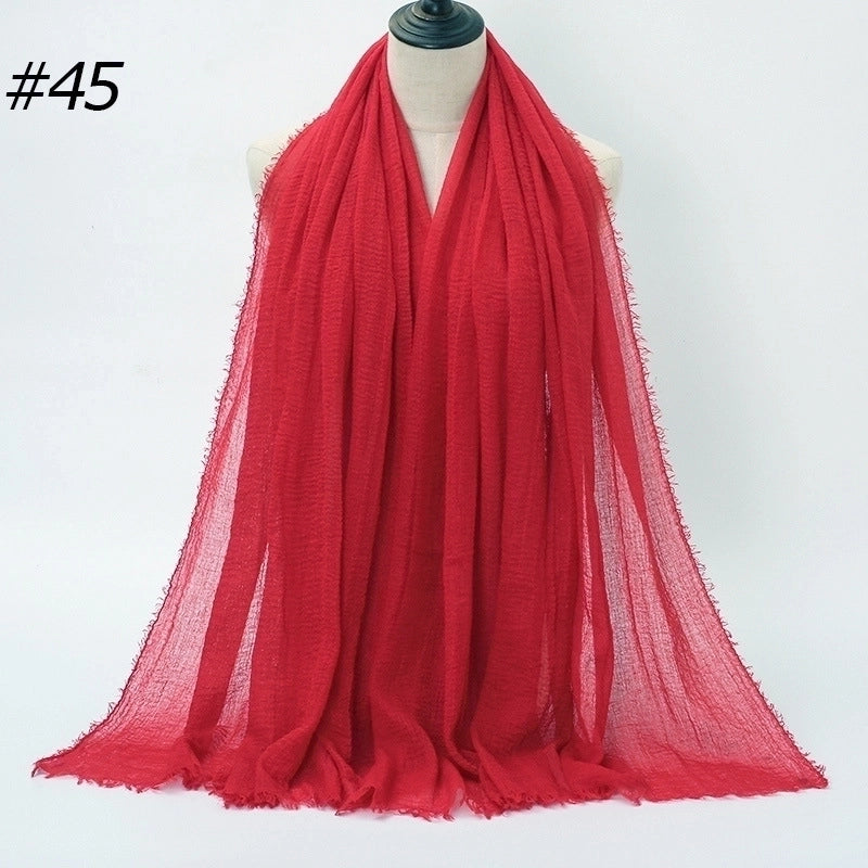 20 Pieces Fashion Solid Color Cotton Pashmina Scarves