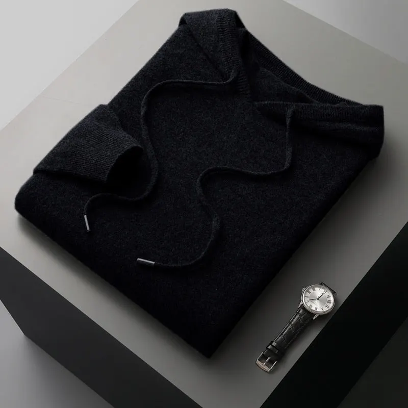 Men's Merino Wool Hoodie &ndash; Matteo Soft Knit Layering Piece &ndash; view 2