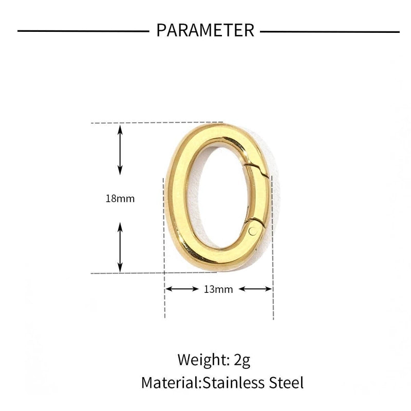 3 PCS/Package 13*22mm 18*13mm 30*30MM Titanium Steel Geometric Jewelry Accessories Jewelry Buckle