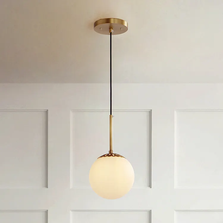 Simplistic Glass Ball Single Head Pendant Light