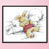 Baby Fell Asleep - 2 strands 14CT Stamped Cross Stitch  27*21cm(Brand)
