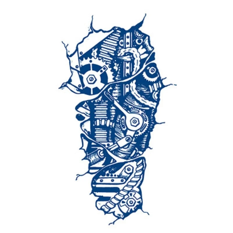 1PC Waist Sexy Body Art Ink Juice Flower Lion Flash Tattoos Lasting Waterproof Temporary Tattoo Sticker For Men Women Fake Tatoo