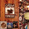 Caf&eacute; - Panneaux en &eacute;tain m&eacute;tallique(20*30cm/30*40cm)