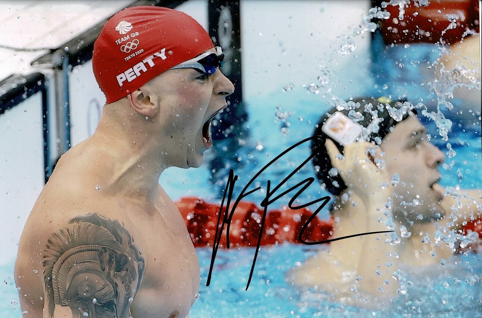 Adam Peaty Signed 12X8 Photo Poster painting Tokyo 2020 Genuine Signature AFTAL COA (R)