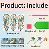 3Pcs Special Shape Dream Catcher Bird Diamond Painting Art Bookmark for Books