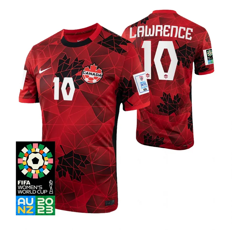 Canada Ashley Lawrence 10 Men's Home Shirt Kit World Cup 2023