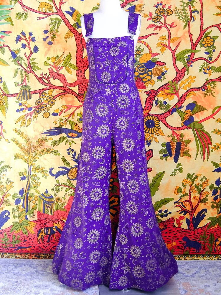 Hippie Bohemian Wide Leg Overalls