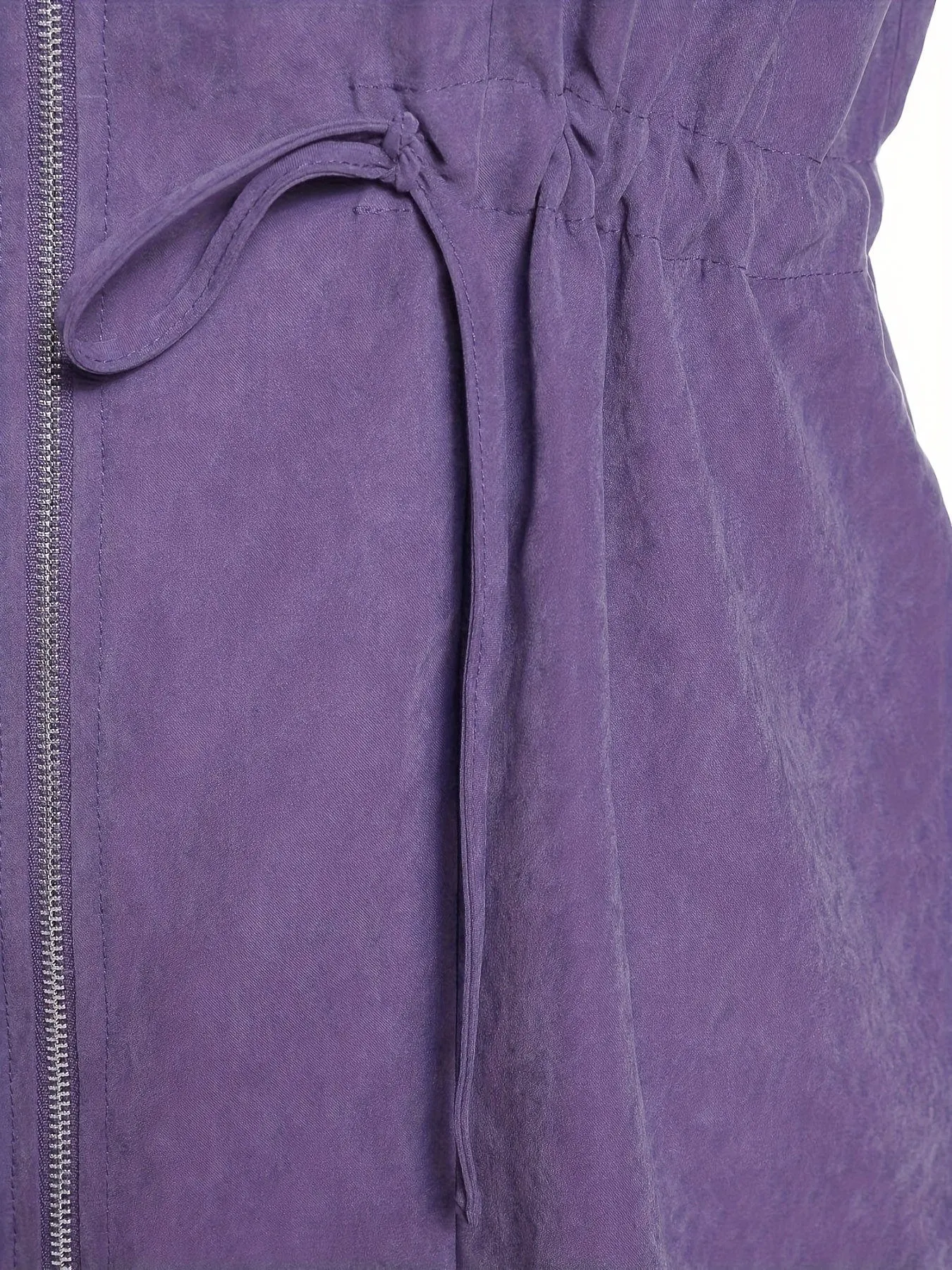 Ruched Hooded Coat Plus Size