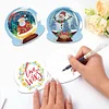 (US Only)10PCS DIY Xmas Crystal Ball Diamond Painting Greeting Card Set for Festivals