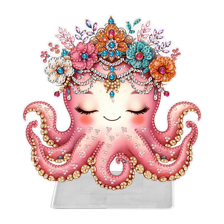 Marine Animal Special Shaped Diamond Painting Tabletop Ornaments Kit (Octopus) gbfke