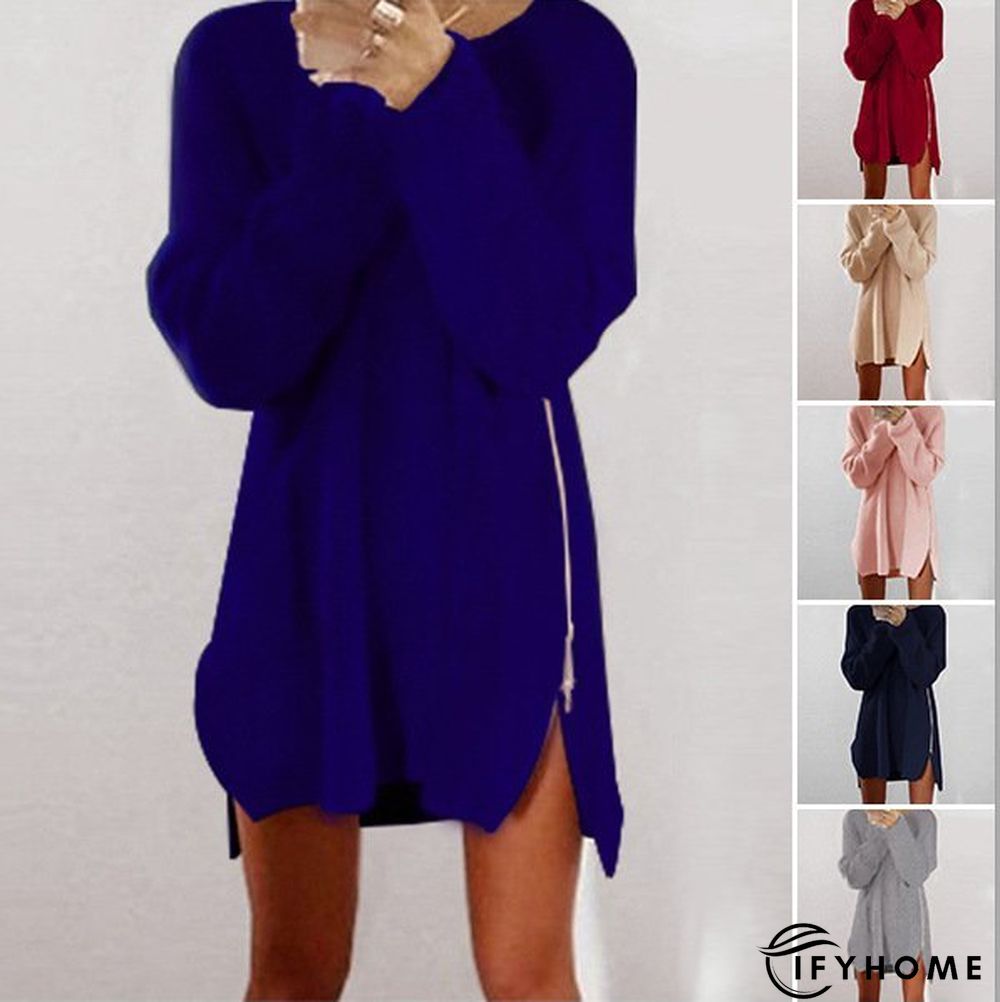 Fluffy Zipper Long Sleeve Casual H-line Sweater | IFYHOME