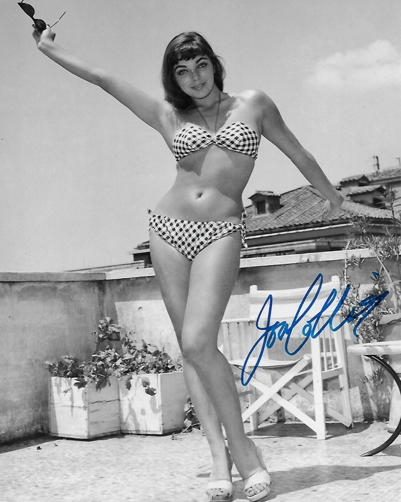 Joan Collins Original Autographed 8X10 Photo Poster painting #48 signed @Hollywood Show -Dynasty