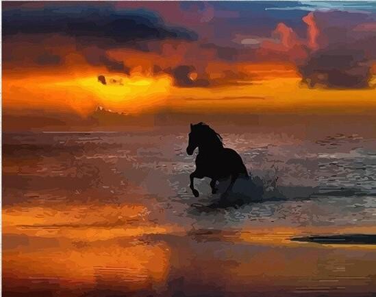 

Horses at Sunset – Paint By Numbers - 40*50CM, 501 Original