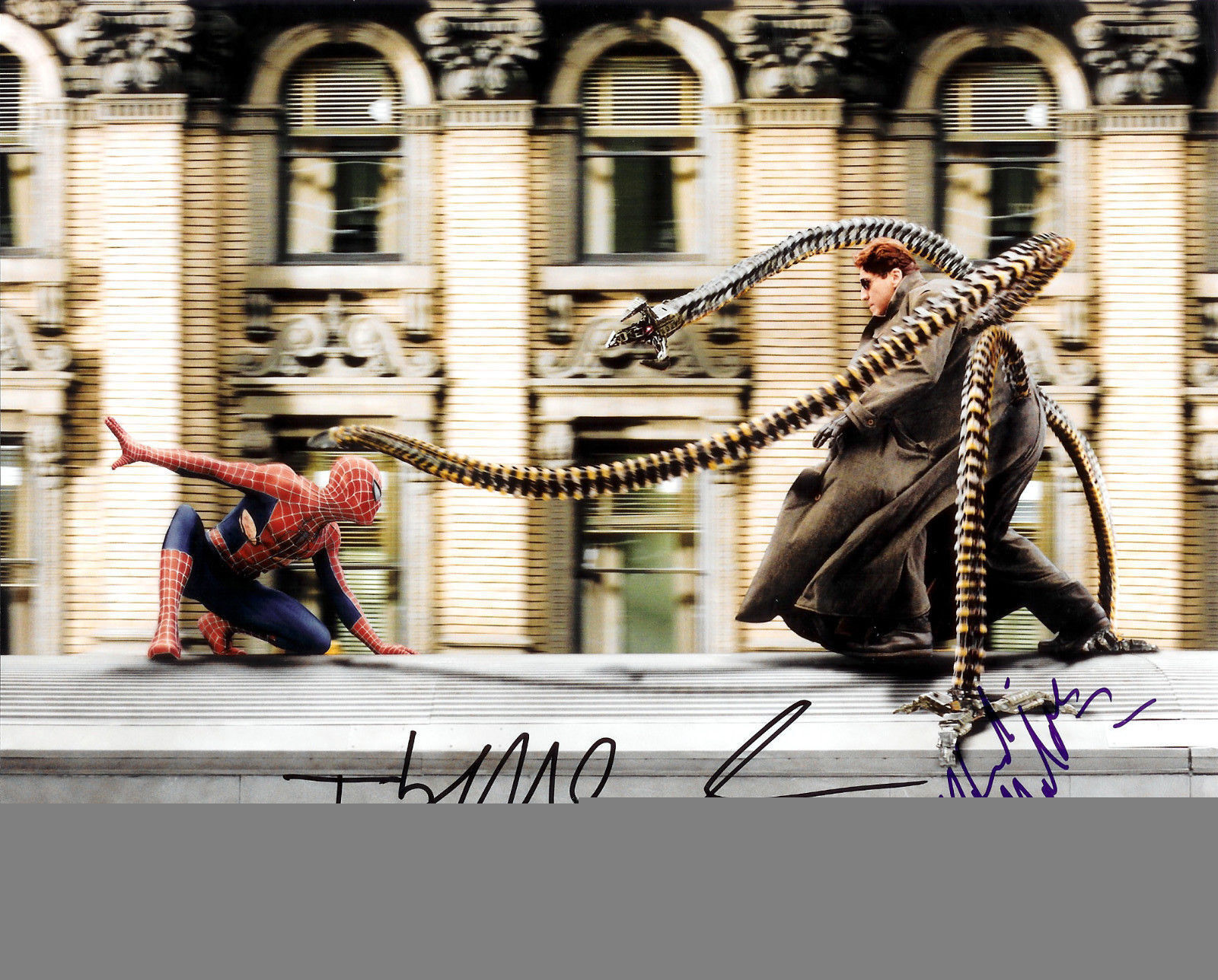 SPIDERMAN - ALFRED MOLINA & TOBEY MAGUIRE AUTOGRAPH SIGNED PP Photo Poster painting POSTER