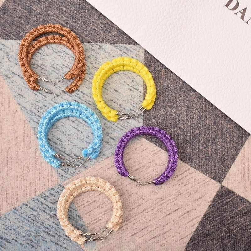 Handmade Crystal String Earrings Stainless Steel Ear Ring 5cm4