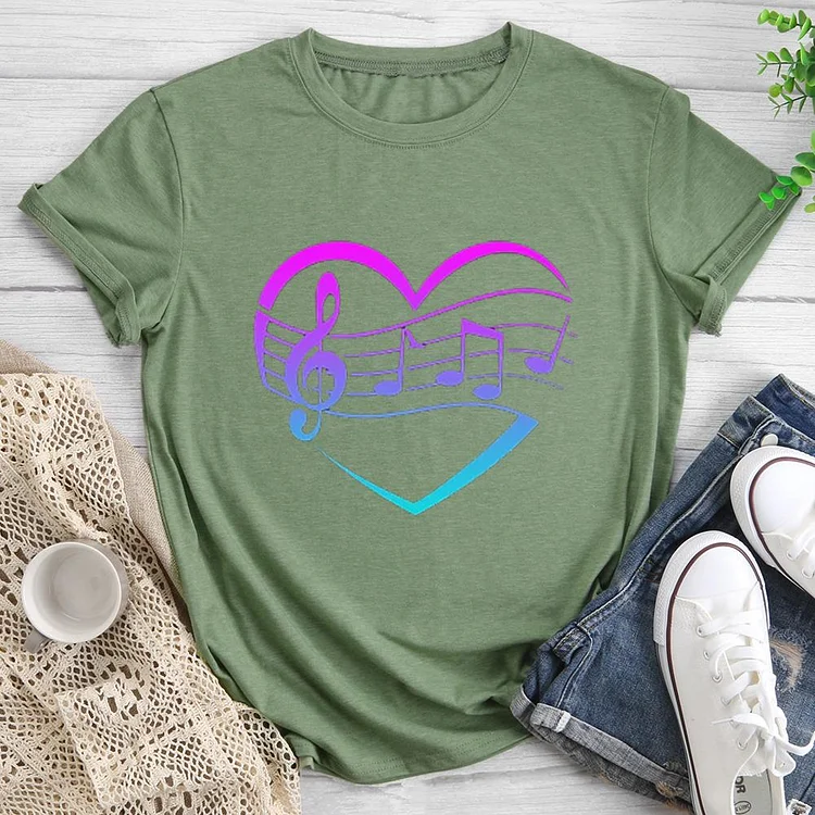 Just Love Music Round Neck T-shirt