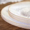 10 Pack | Clear Hammered 9" Round Plastic Dinner Plates With Gold Rim, Disposable Party Plates