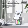 New 6-in-1 Multifunctional Pixel Animation Wireless Charger with Alarm Clock Speaker Mobile Phone Wireless Charging Stand
