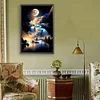 (US Only)Paint By Numbers Kit On Canvas DIY Oil Art Moon Picture Home Wall Decor40x60cm