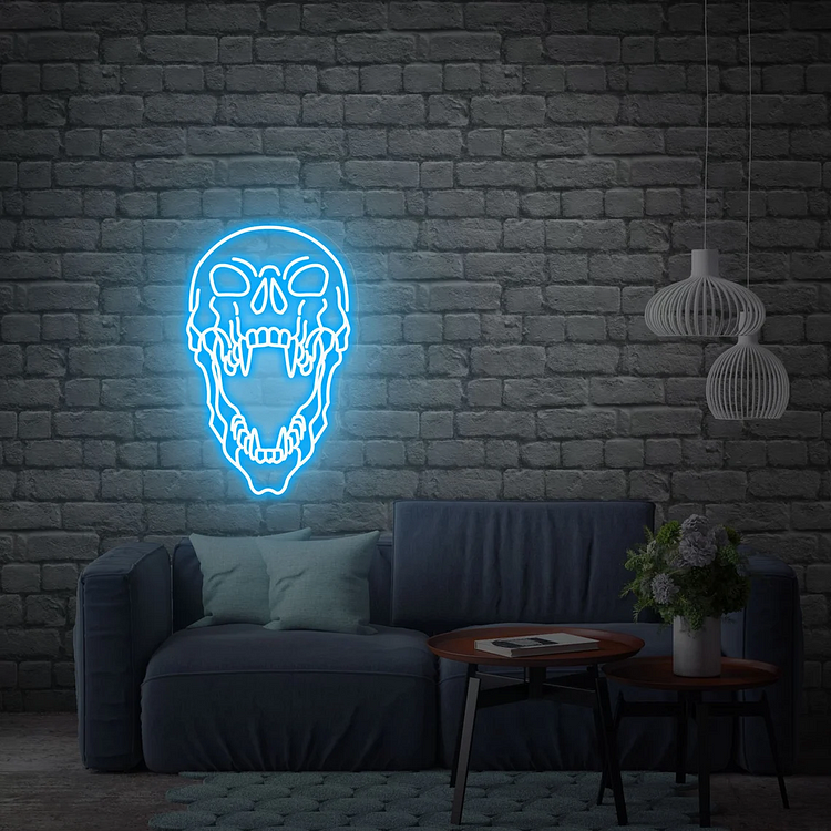 Skull Neon Sign Custom Anime Neon Sign And Color Neon Lights Decor Game Room Wall Decor Home Personalized Gifts