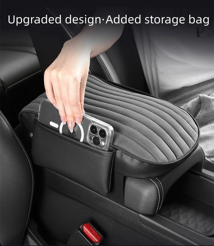 Pad winter short plush car armrest box pad protective cover pad