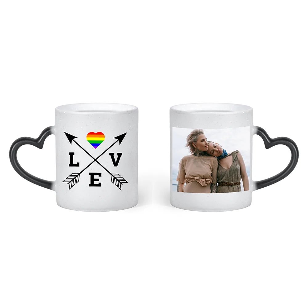 Rainbow Magic Color Change Mug Custom Photo Gift