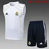 2025/2026 Real Madrid Pre-Match Training White Vest+Shorts Football1:1 Thai Quality