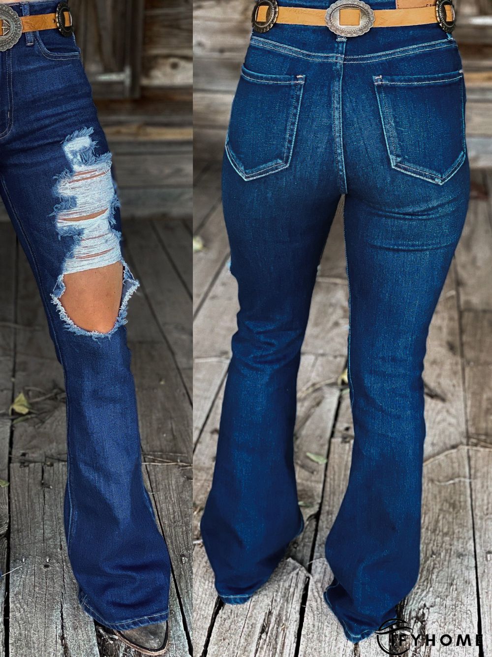 Blue Sheath Jeans | IFYHOME