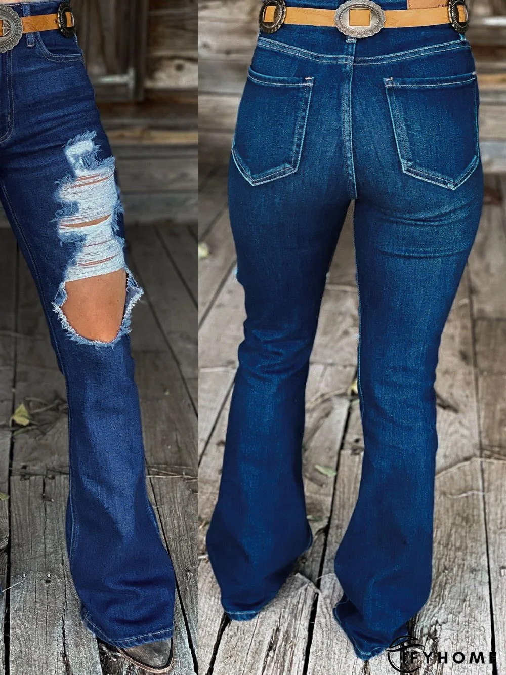 Blue Sheath Jeans | IFYHOME