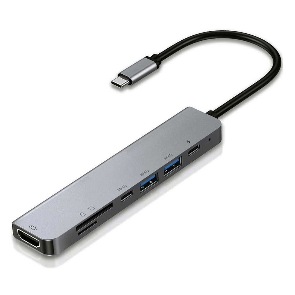 

USB C Hub with 2 USB 3.0 Ports 4K HDMI Compatible USB C PD TF for Computer, 501 Original