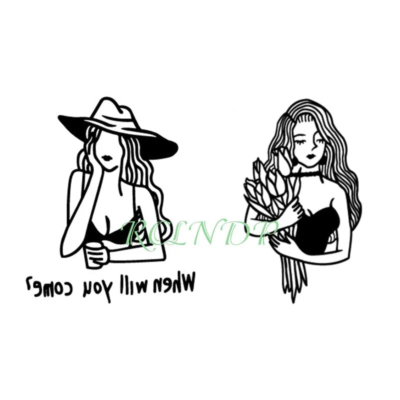 Waterproof Temporary Tattoo Sticker old school sexy love heart pattern Fashion Small Art Flash Tatto Fake Tatoo for Women Men