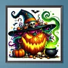 (40*40cm)Halloween Pumpkin Wizard - Full Round Drill Diamond Painting