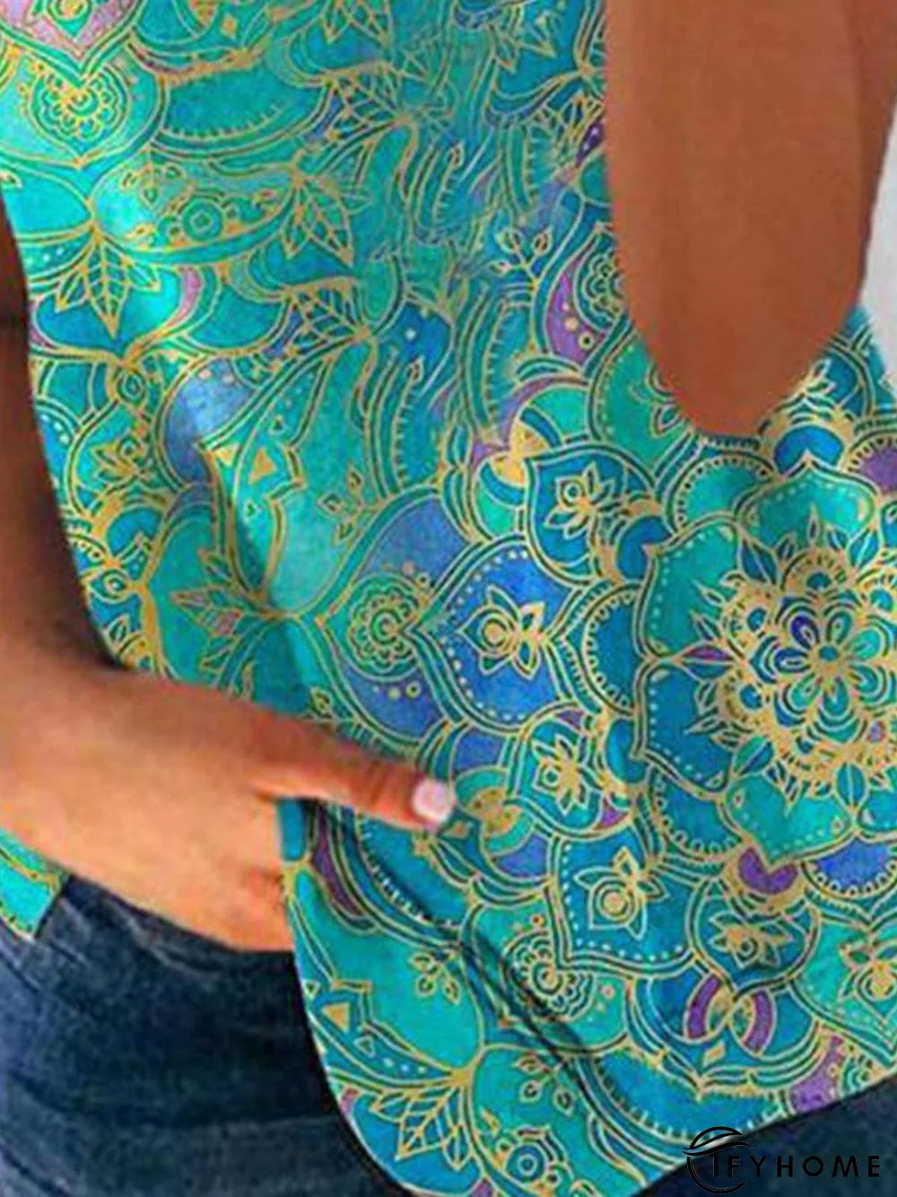 Round Neck Short Sleeve T-Shirt | IFYHOME