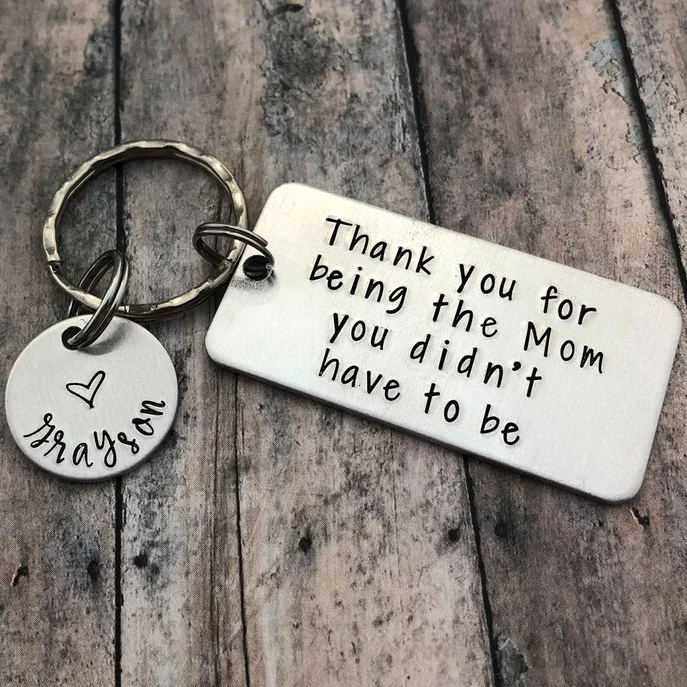Personalized Name Keychain Gift for Bonus Mom