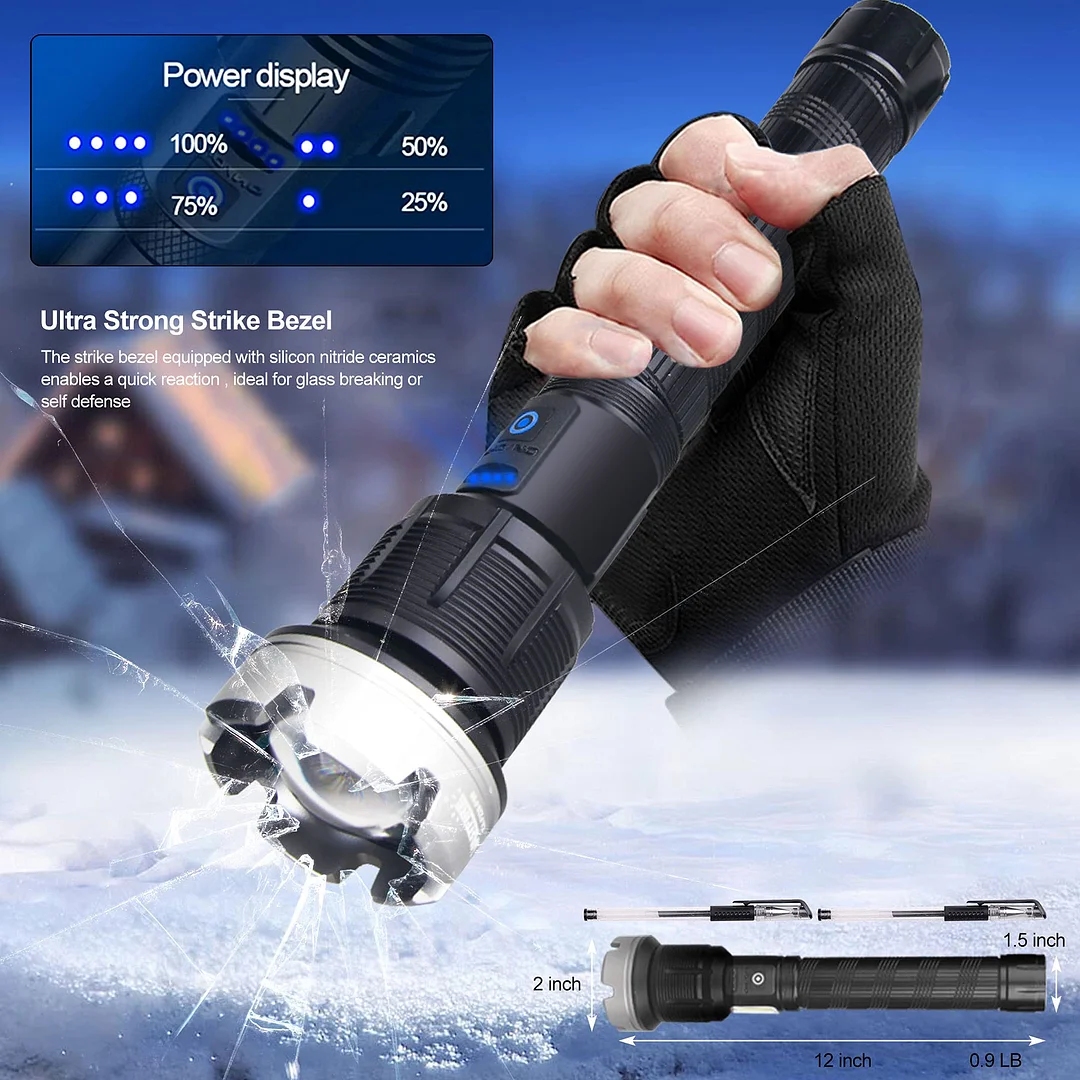 LED Rechargeable Tactical Laser Flashlight 90000 High Lumens🔥Buy 2 Get Free Shipping