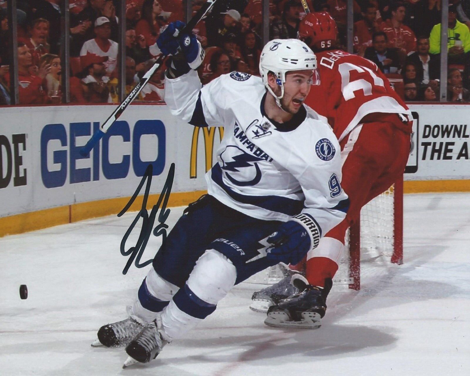 Tyler Johnson Signed 8x10 Photo Poster painting Tampa Bay Lightning Autographed COA K