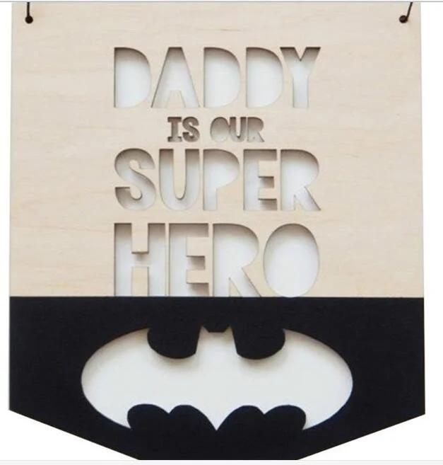 INS Nordic Style Positive Slogan Banner Garland Wooden Wall Hanging Ornament For Kids Room Decoration Nursery Photography Props